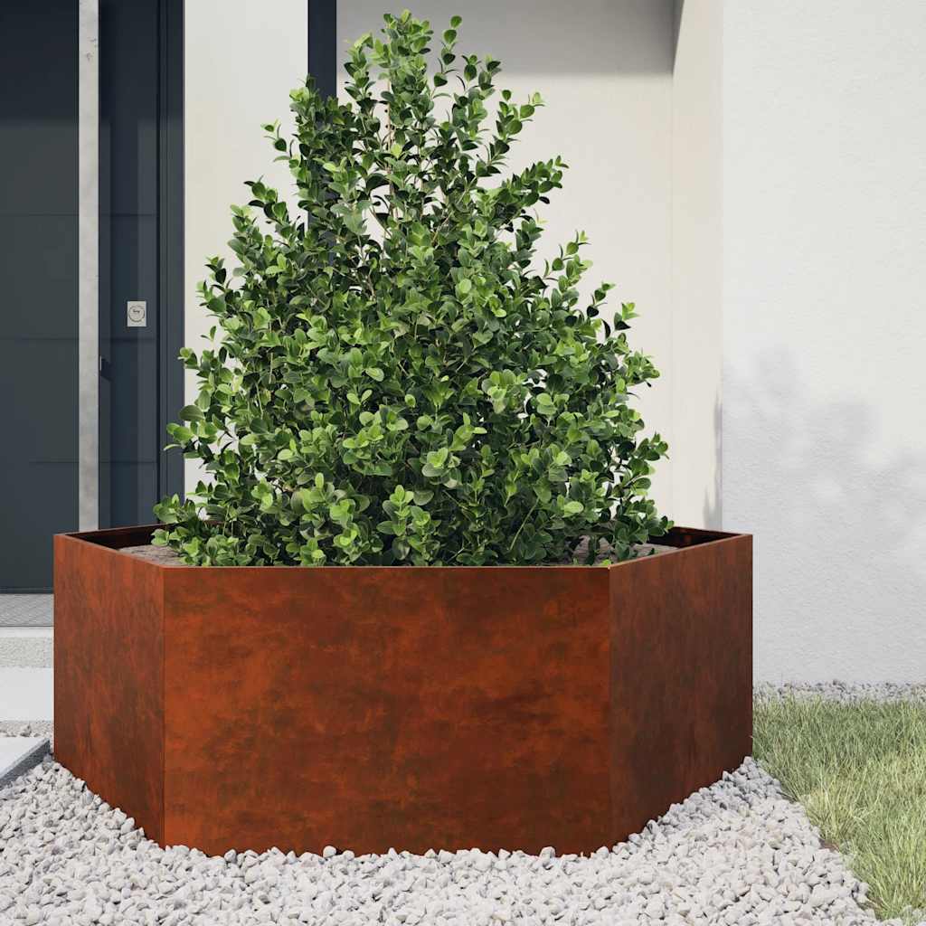 Planter Rusty 138x120x45 cm Corten Steel Weathering steel/brown
