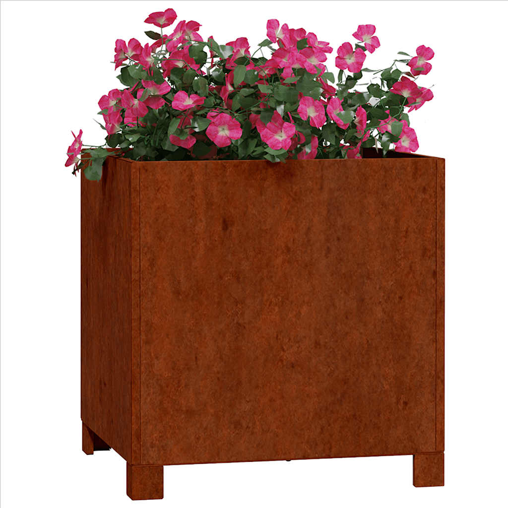 vidaXL Planter with Legs Rusty 40x40x40 cm Corten Steel 3
