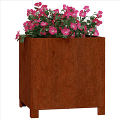 vidaXL Planter with Legs Rusty 40x40x40 cm Corten Steel 3