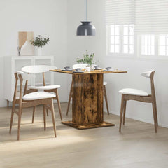 Dining Table Engineered Wood in Smoked Oak
