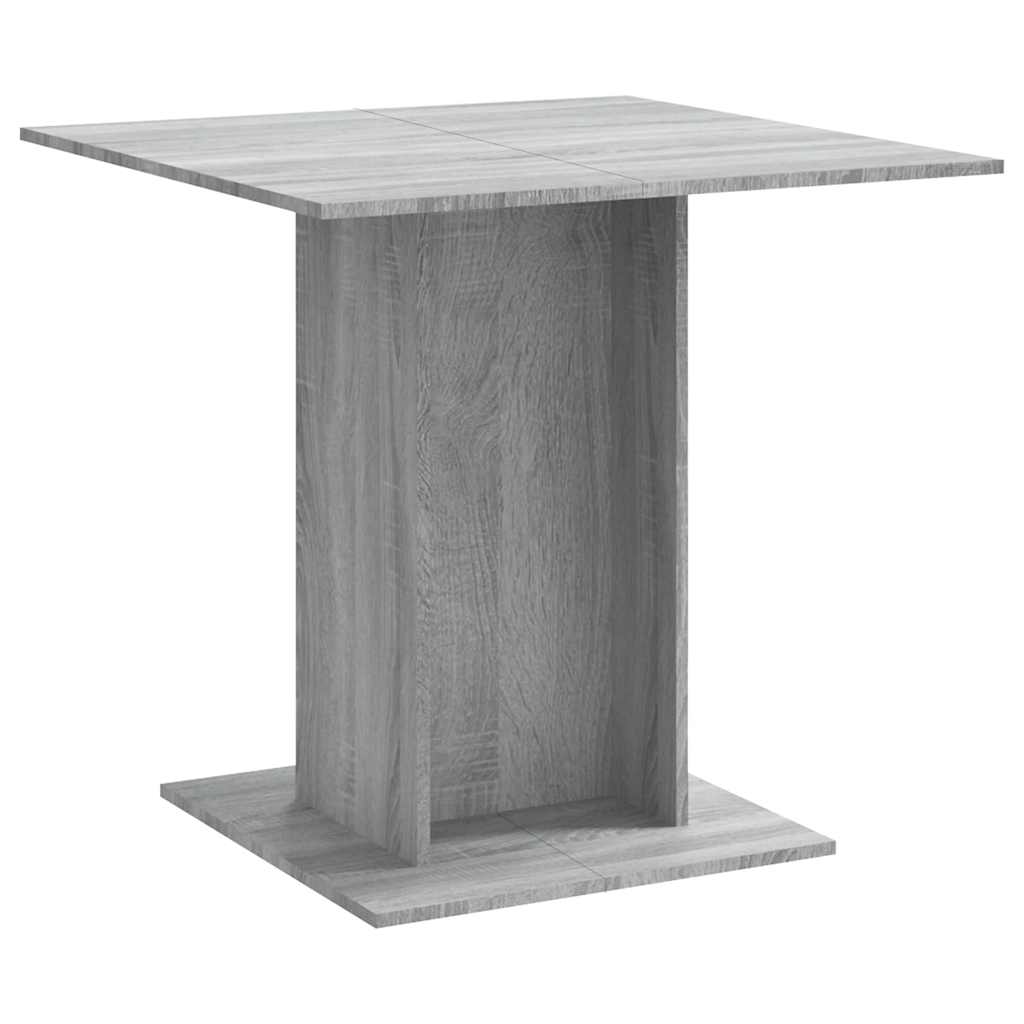 vidaXL Dining Table Grey Sonoma 80x80x75 cm Engineered Wood 2
