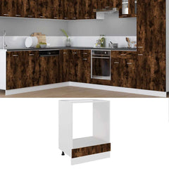 vidaXL Oven Cabinet Lyon Smoked Oak 60x46x81.5 cm Engineered Wood 1