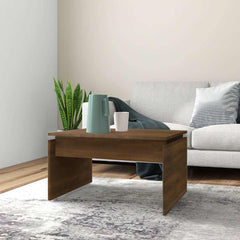 vidaXL Coffee Table | Brown Oak | Engineered Wood | 68 cm x 50 cm x 38 cm 1