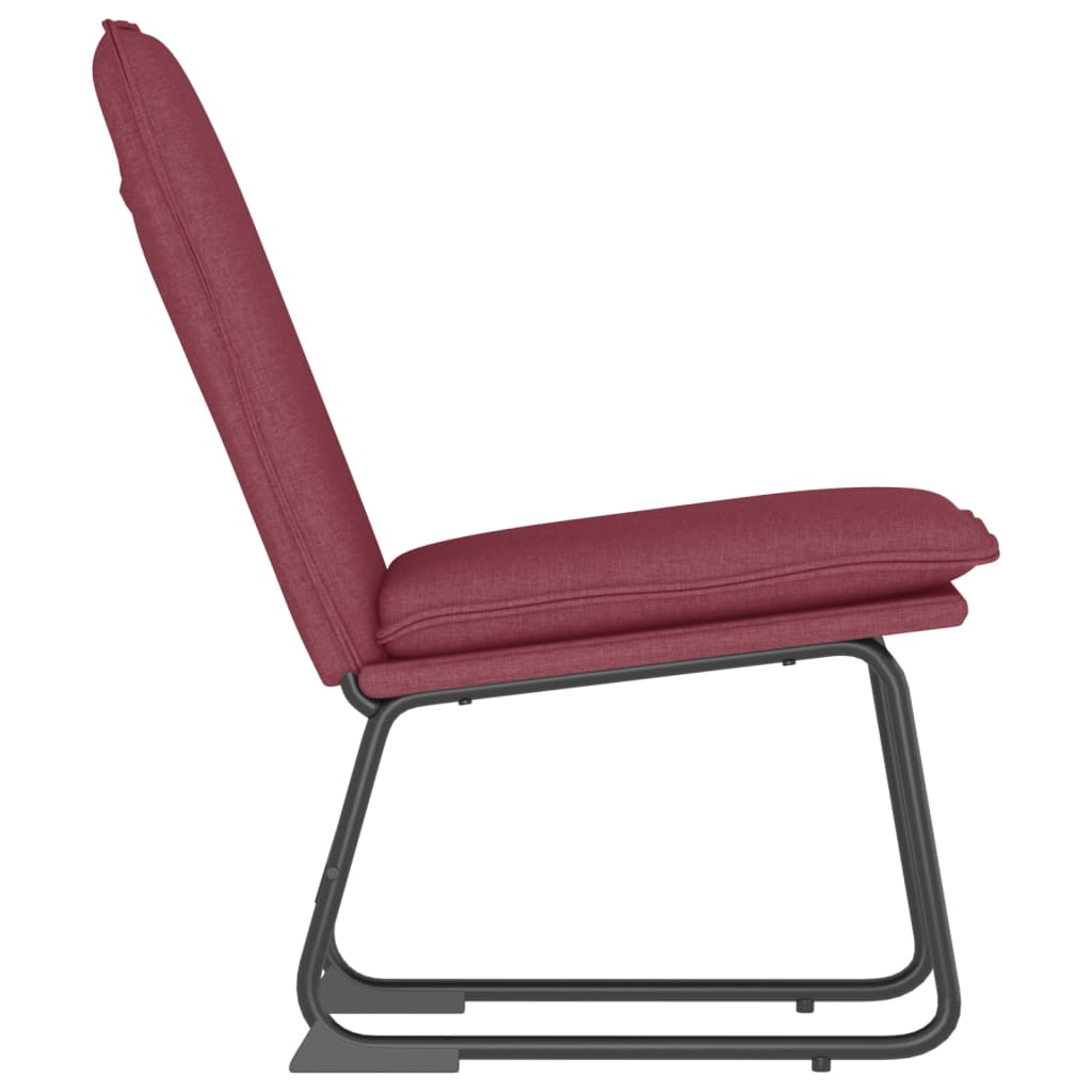 vidaXL Lounge Chair Wine Red 52x75x76 cm Fabric 4