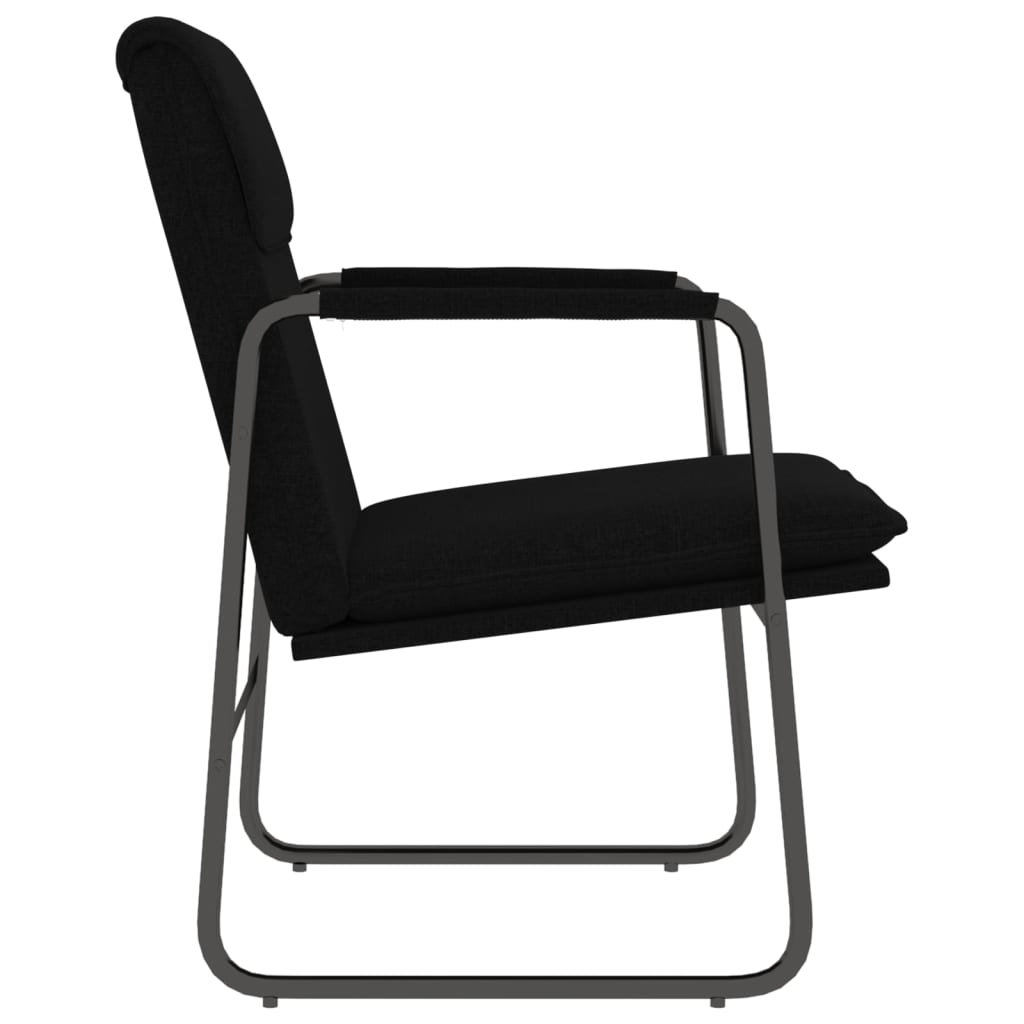 vidaXL Lounge Chair Black 55x64x80 cm Fabric 4