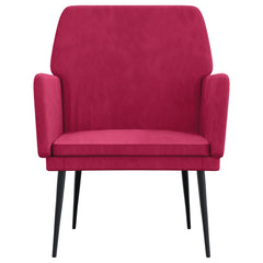 vidaXL Armchair Wine Red 62x79x79 cm Velvet 3