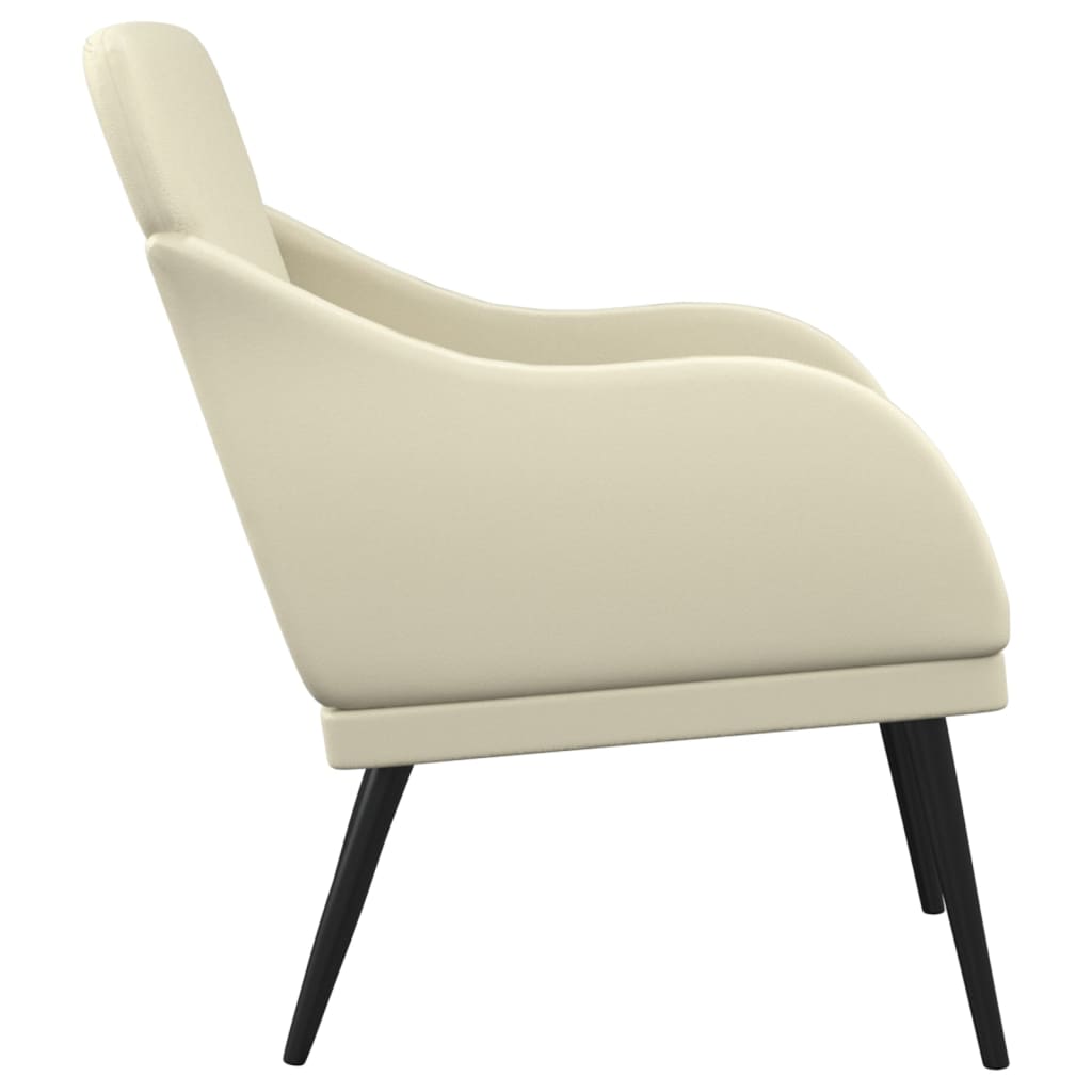 vidaXL Armchair Cream 63x76x80 cm Faux Leather 4