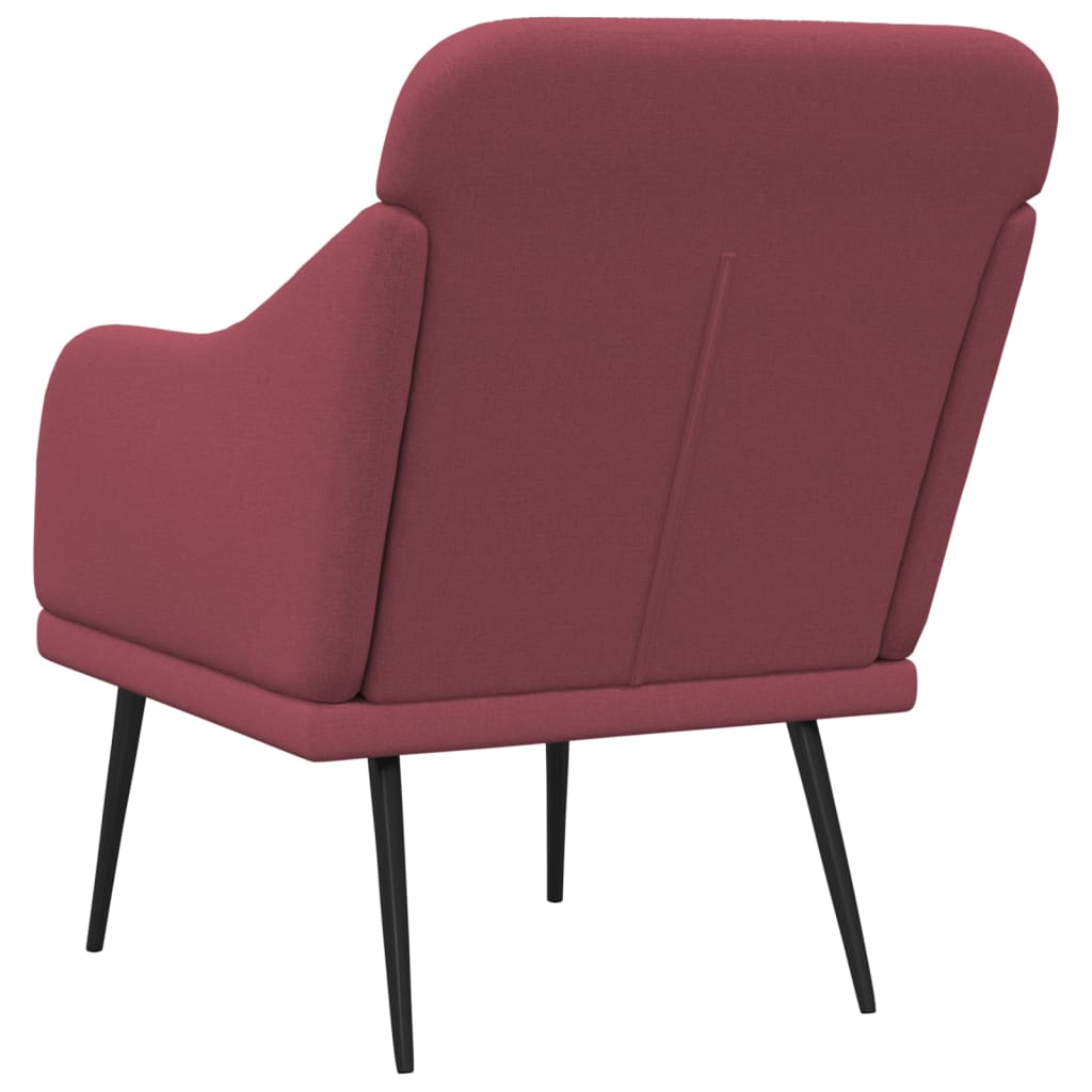 vidaXL Armchair Wine Red 63x76x80 cm Fabric 5