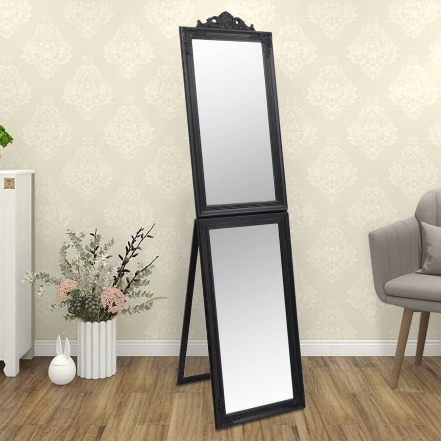 vidaXL Free-standing Mirror | Black | Glass | Full-Length | Foldable 1