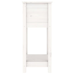 vidaXL Planter with Shelf White 54x34.5x81 cm Solid Wood Pine 6
