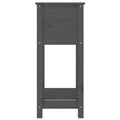 vidaXL Planter with Shelf Grey 54x34.5x81 cm Solid Wood Pine 6