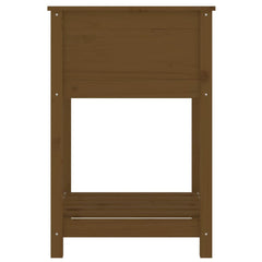 vidaXL Planter with Shelf Honey Brown 54x54x81 cm Solid Wood Pine 6