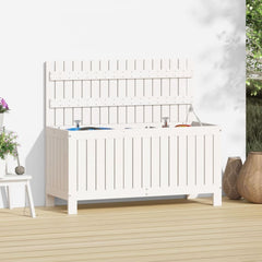 Garden Storage Box 108x42.5x54 cm Solid Wood Pine White pine