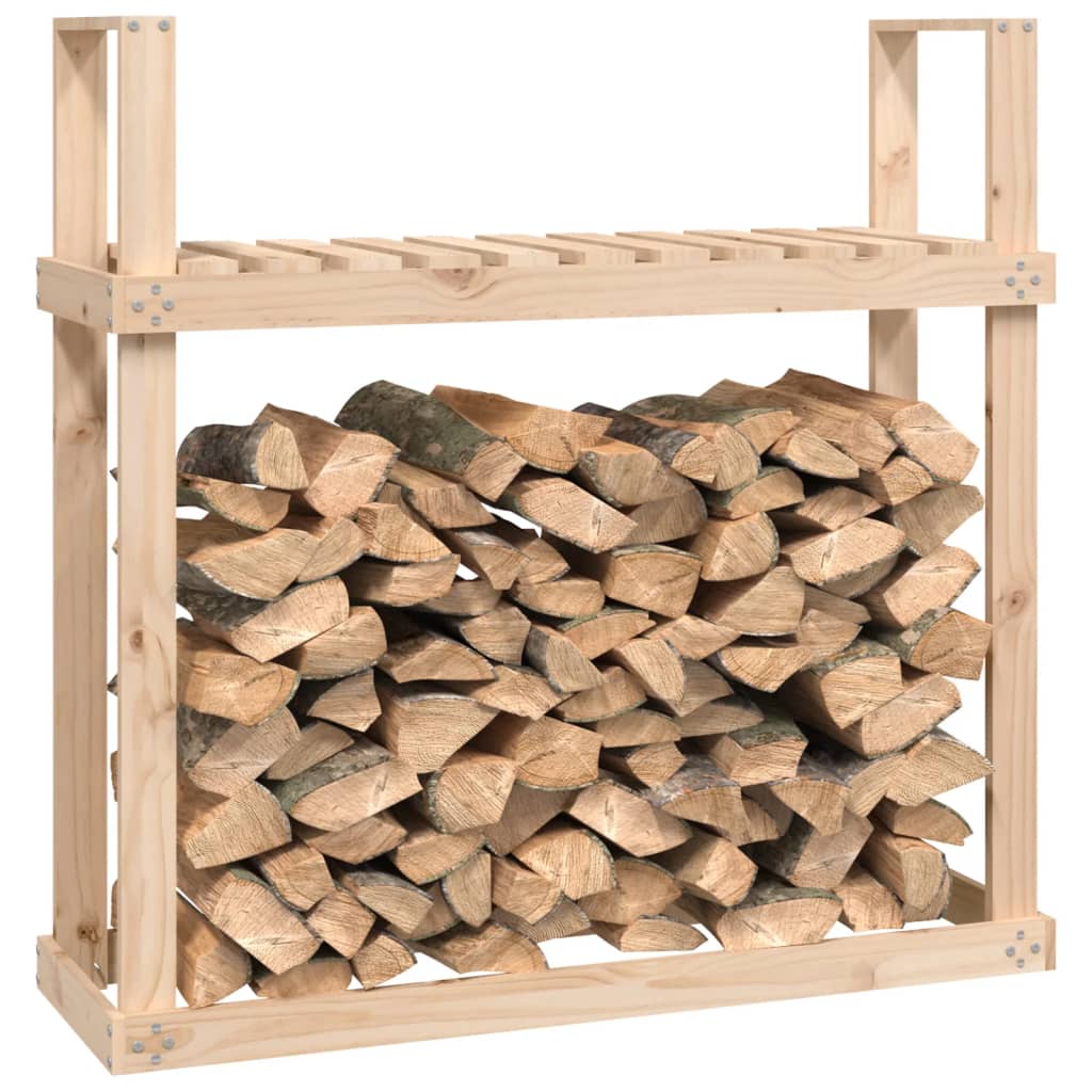 Firewood Rack 110x35x108,5 cm Solid Wood Pine Natural pine
