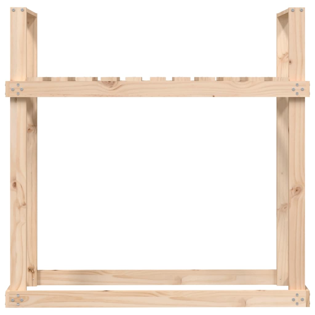 Firewood Rack 110x35x108,5 cm Solid Wood Pine Natural pine