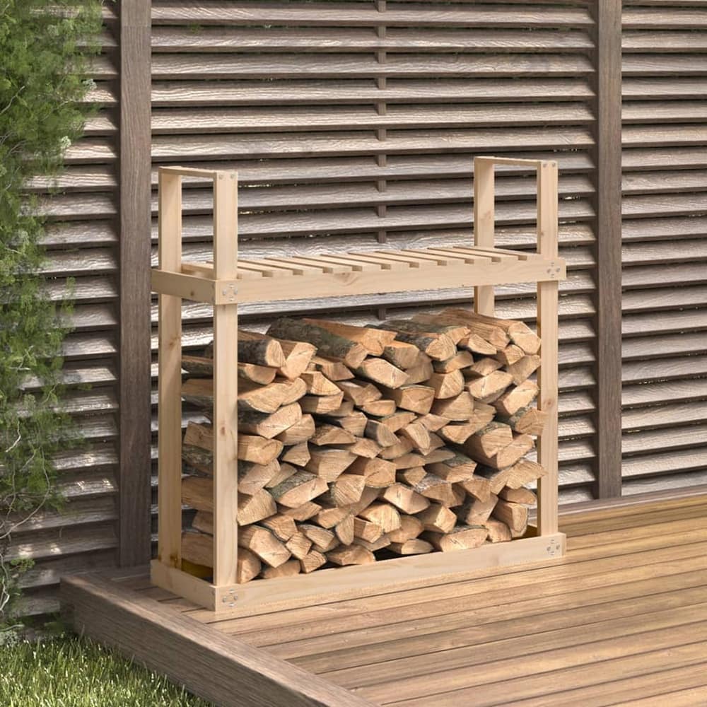 Firewood Rack 110x35x108,5 cm Solid Wood Pine Natural pine