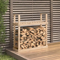 Firewood Rack 110x35x108,5 cm Solid Wood Pine Natural pine