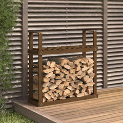 Firewood Rack 110x35x108,5 cm Solid Wood Pine Honey brown pine