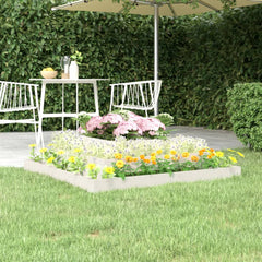 vidaXL Planter White 110x110x27 cm Solid Wood Pine 1