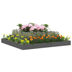 vidaXL Planter Grey 110x110x27 cm Solid Wood Pine 3