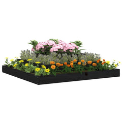 vidaXL Planter Black 110x110x27 cm Solid Wood Pine 3