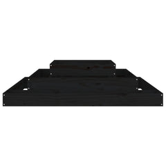 vidaXL Planter Black 110x110x27 cm Solid Wood Pine 5