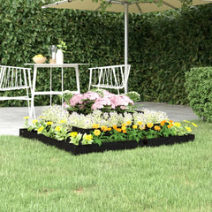 vidaXL Planter Black 110x110x27 cm Solid Wood Pine 1