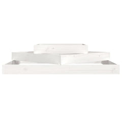 vidaXL Planter White 112x112x27 cm Solid Wood Pine 4