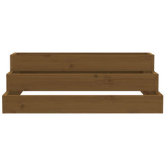 vidaXL Planter Honey Brown 80x80x27 cm Solid Wood Pine 4
