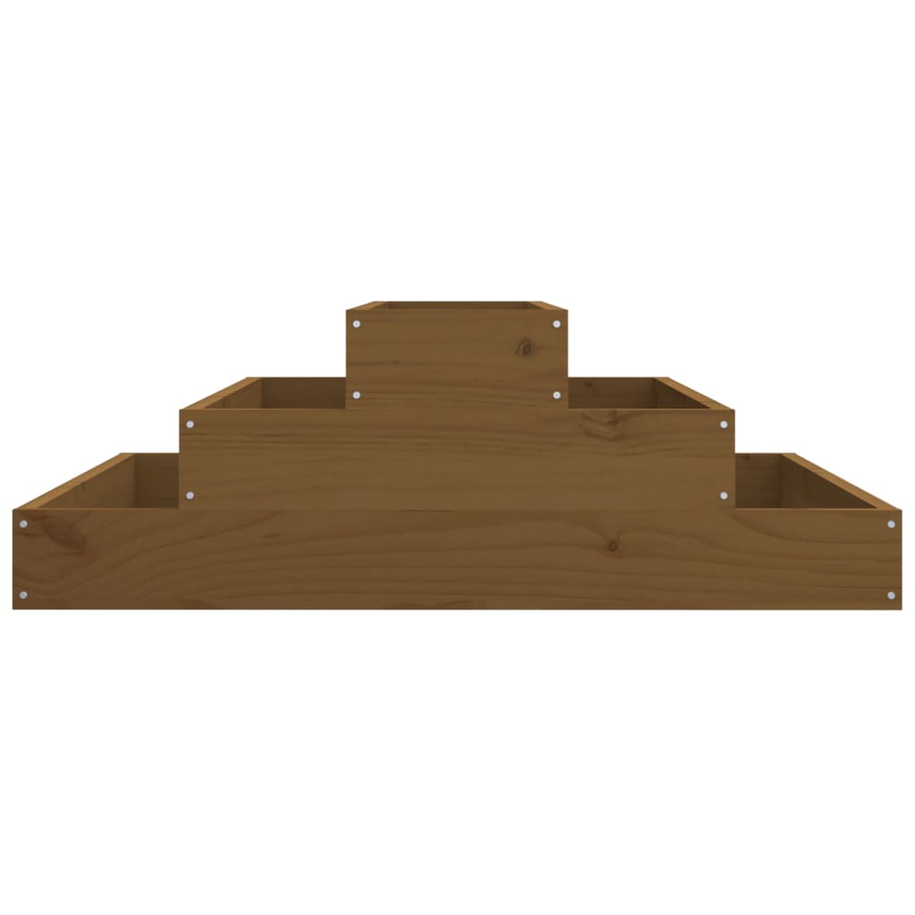 vidaXL Planter Honey Brown 80x80x27 cm Solid Wood Pine 5