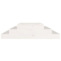 vidaXL Planter White 110x110x27 cm Solid Wood Pine 4