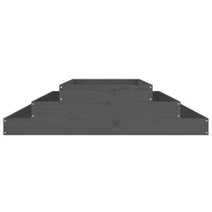 vidaXL Planter Grey 110x110x27 cm Solid Wood Pine 4