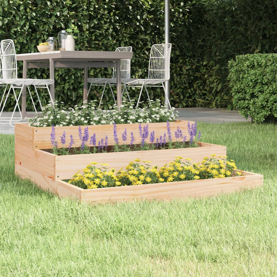 vidaXL Planter 78x78x27 cm Solid Wood Pine 1
