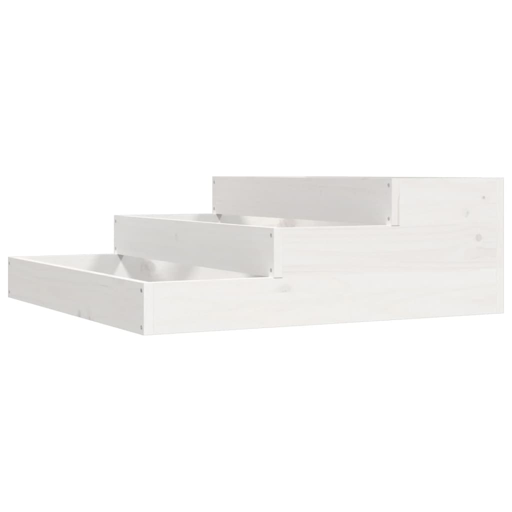 vidaXL Planter White 78x78x27 cm Solid Wood Pine 2
