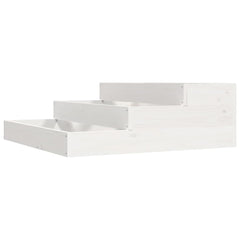 vidaXL Planter White 78x78x27 cm Solid Wood Pine 2