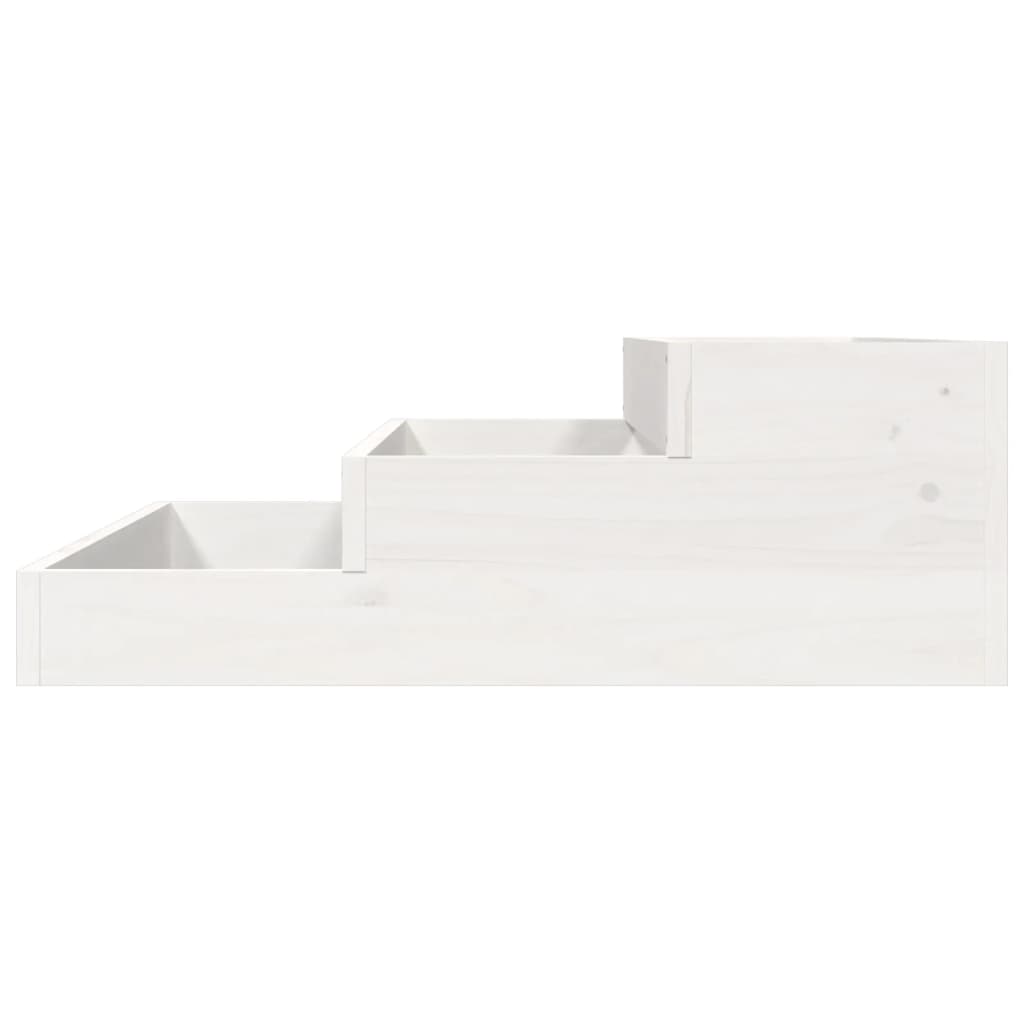 vidaXL Planter White 78x78x27 cm Solid Wood Pine 5