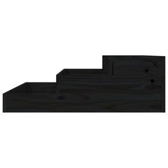 vidaXL Planter Black 78x78x27 cm Solid Wood Pine 5