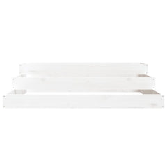 vidaXL Planter White 107x107x27 cm Solid Wood Pine 4