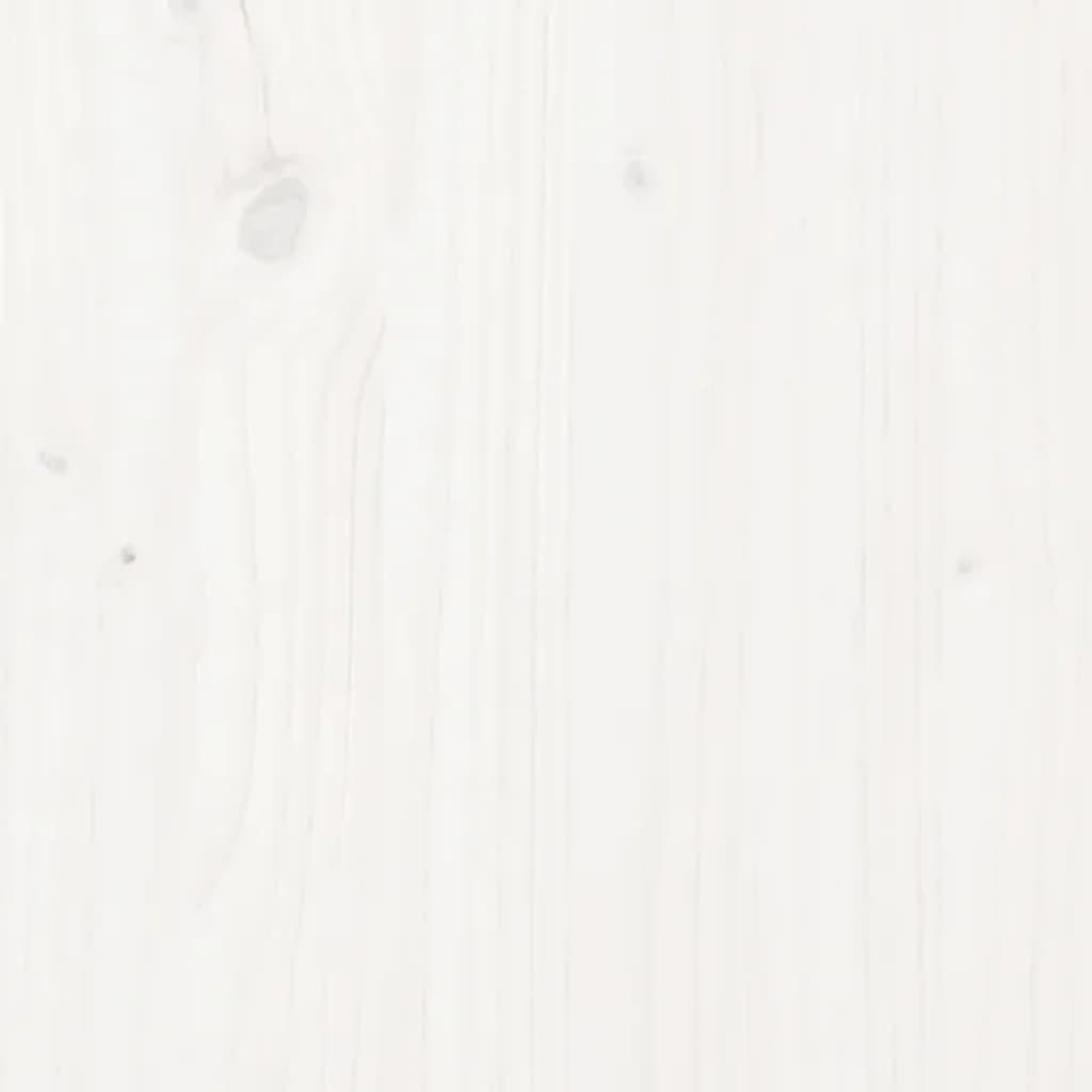 vidaXL Planter White 107x107x27 cm Solid Wood Pine 6