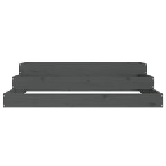 vidaXL Planter Grey 107x107x27 cm Solid Wood Pine 4