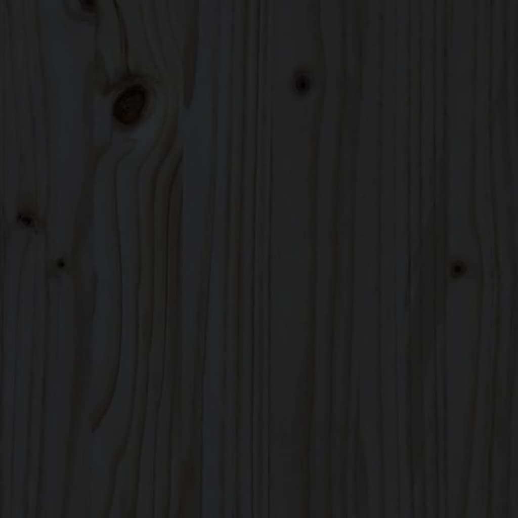 vidaXL Planter Black 107x107x27 cm Solid Wood Pine 6