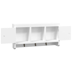vidaXL Key Cabinet White 40x8.5x20 cm Engineered Wood&Steel 6