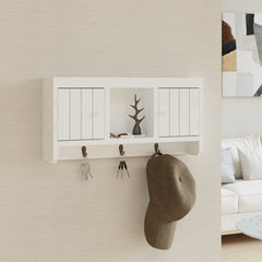 vidaXL Key Cabinet White 40x8.5x20 cm Engineered Wood&Steel 1