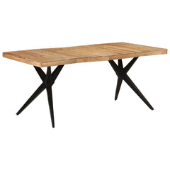 vidaXL Dining Table Black 180x90x77 cm Solid Wood Acacia 1