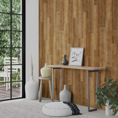 vidaXL Wall Panels Wood Look Brown PVC 2,06 m² 3