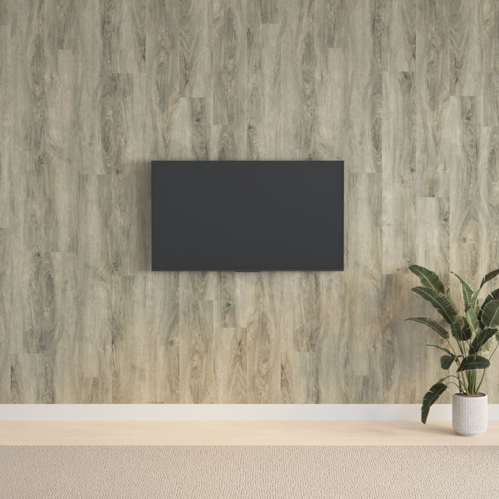 vidaXL Wall Panels Wood Look Grey PVC 2,06 m² 1