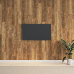 vidaXL Wall Panels Wood Look Brown PVC 2,06 m² 1