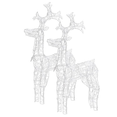 Reindeer Christmas Decorations 2 pcs 60x16x100 cm Acrylic