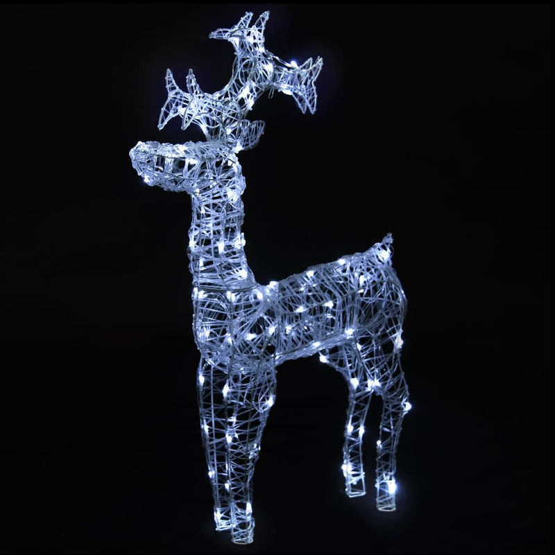 Reindeer Christmas Decorations 2 pcs 60x16x100 cm Acrylic