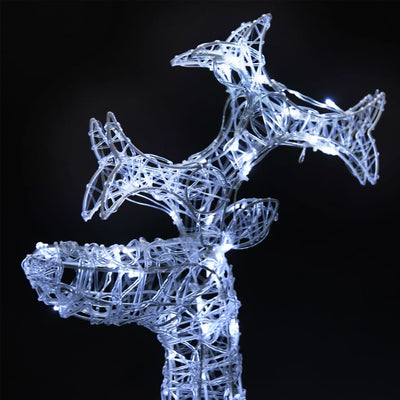 Reindeer Christmas Decorations 3 pcs 60x16x100 cm Acrylic